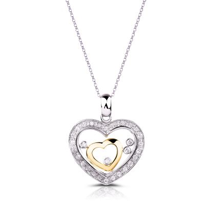 18K GOLD TINY TREASURES DIAMOND SLANTED HEART NECKLACE - Roberto Coin -  North America
