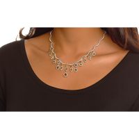 Multicolored Diamond Chandelier Necklace in 18K White Gold (13.15ct)