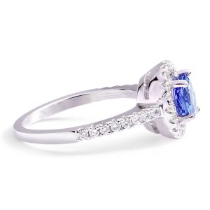 Preset Tanzanite Round Diamond Halo Engagement Ring (6mm)