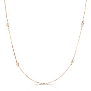 Classic Diamond by the Yard Chain in 14K Rose Gold (0.57ct)