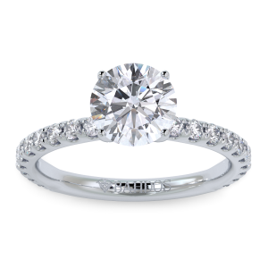 Classic Micropavé Diamond Engagement Ring